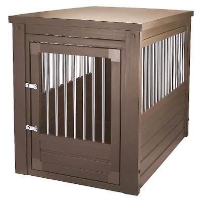 New Age ecoFLEX Habitat 'N' Home Stainless Steel Dog Crate - Brown - Large