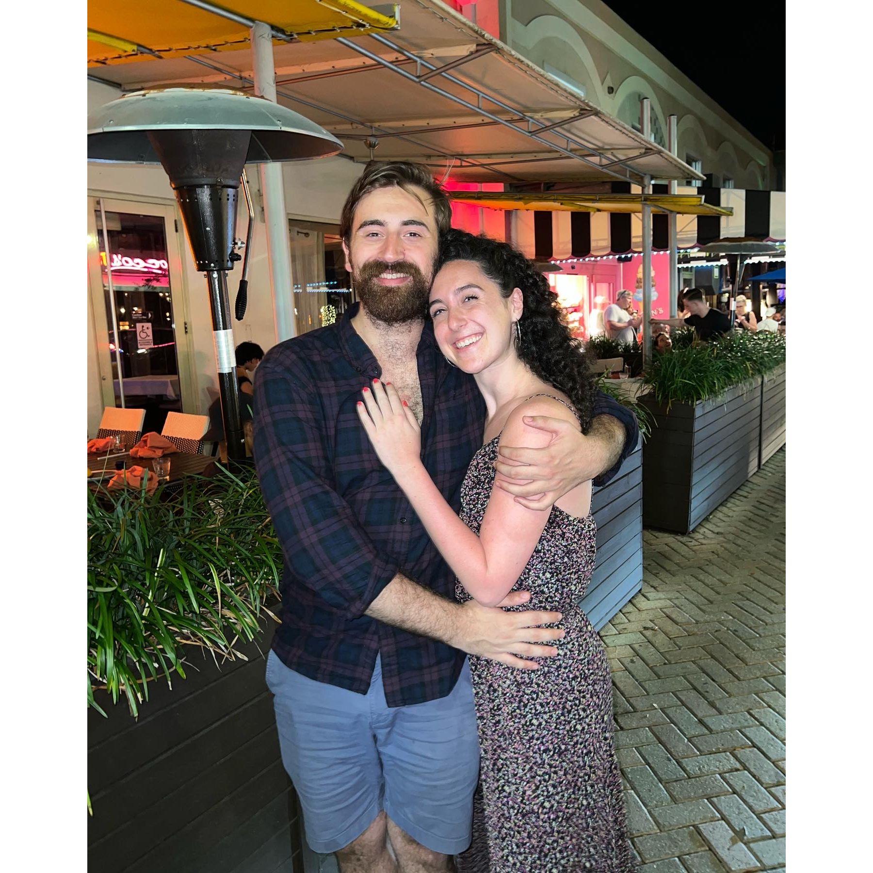 A night out in during our first vacation together!