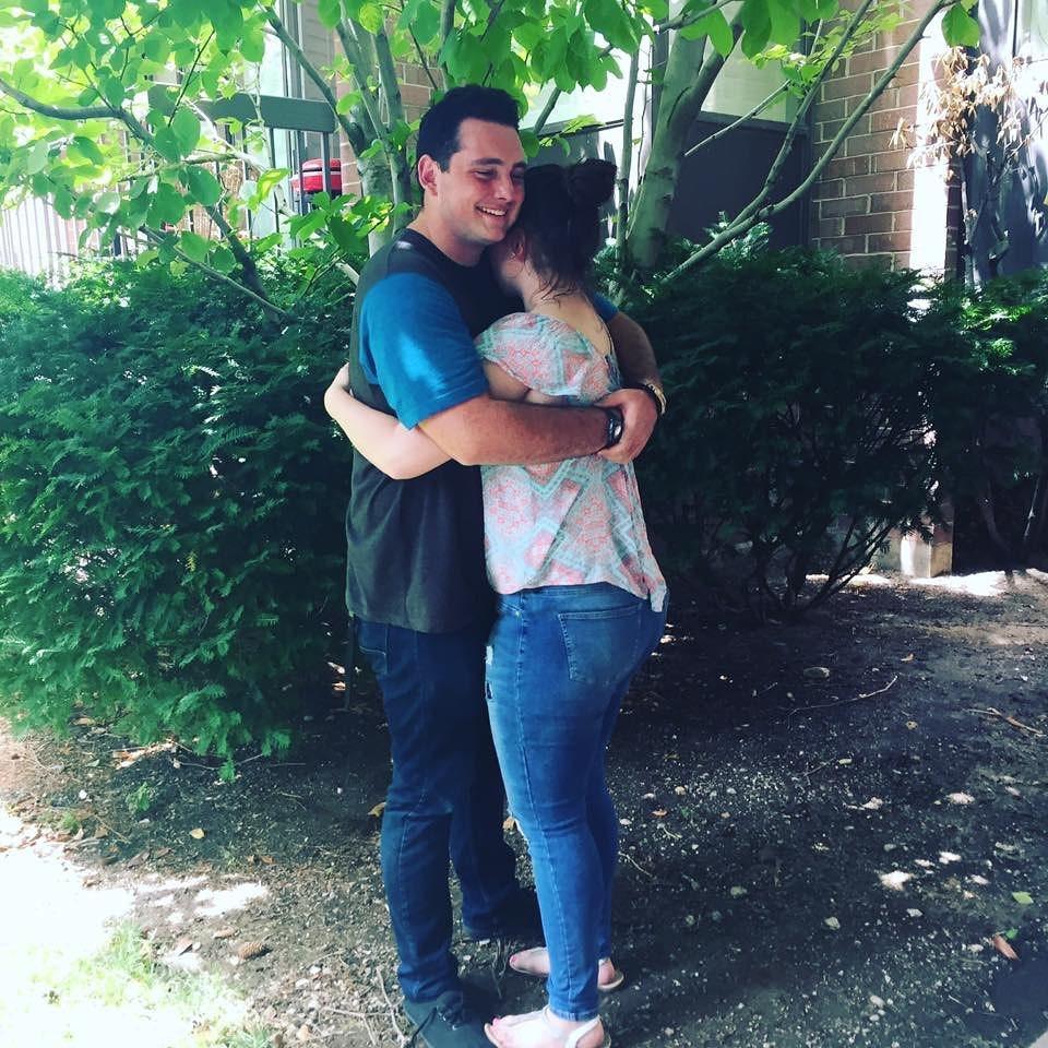Our last hug for 2 years.