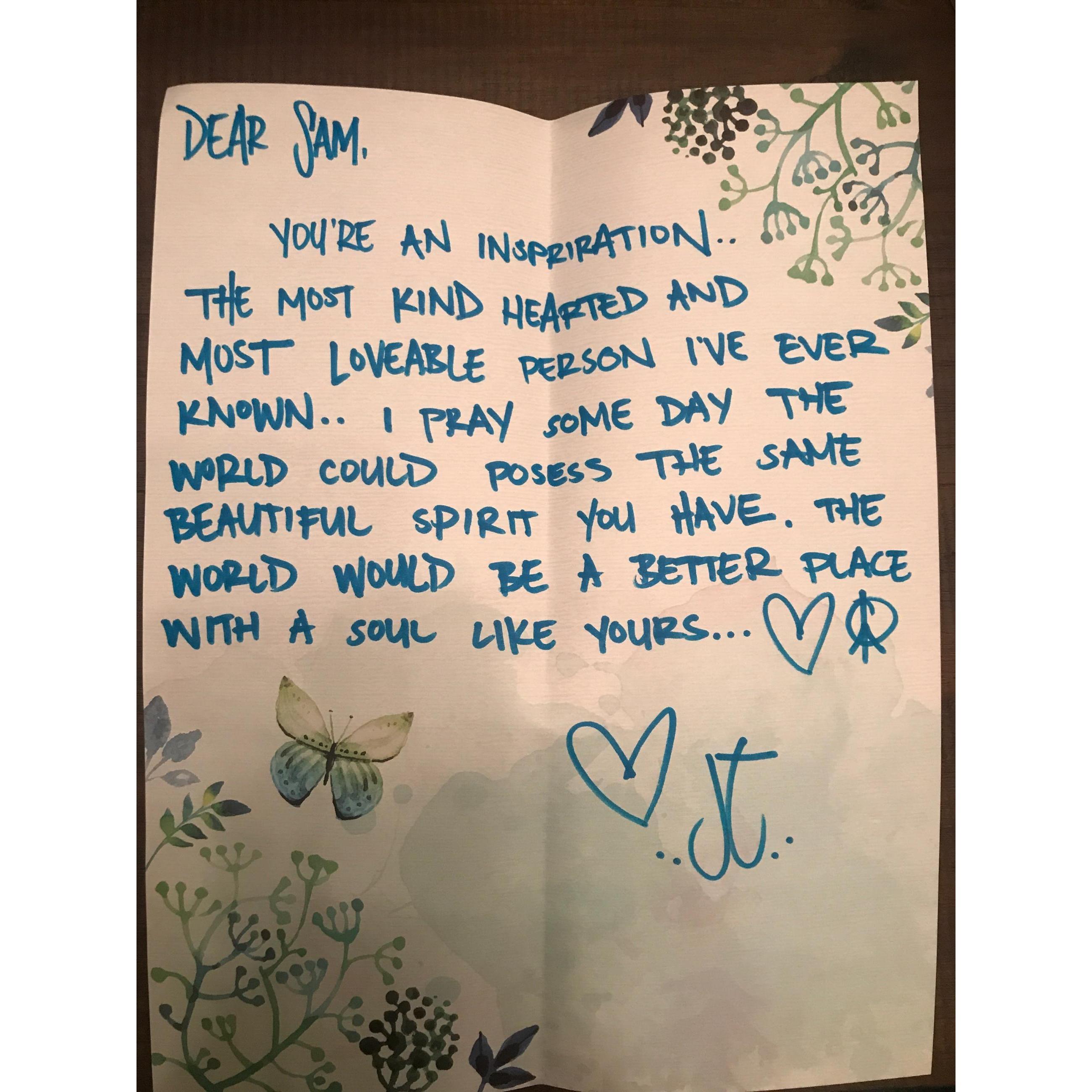 His 1st love letter.