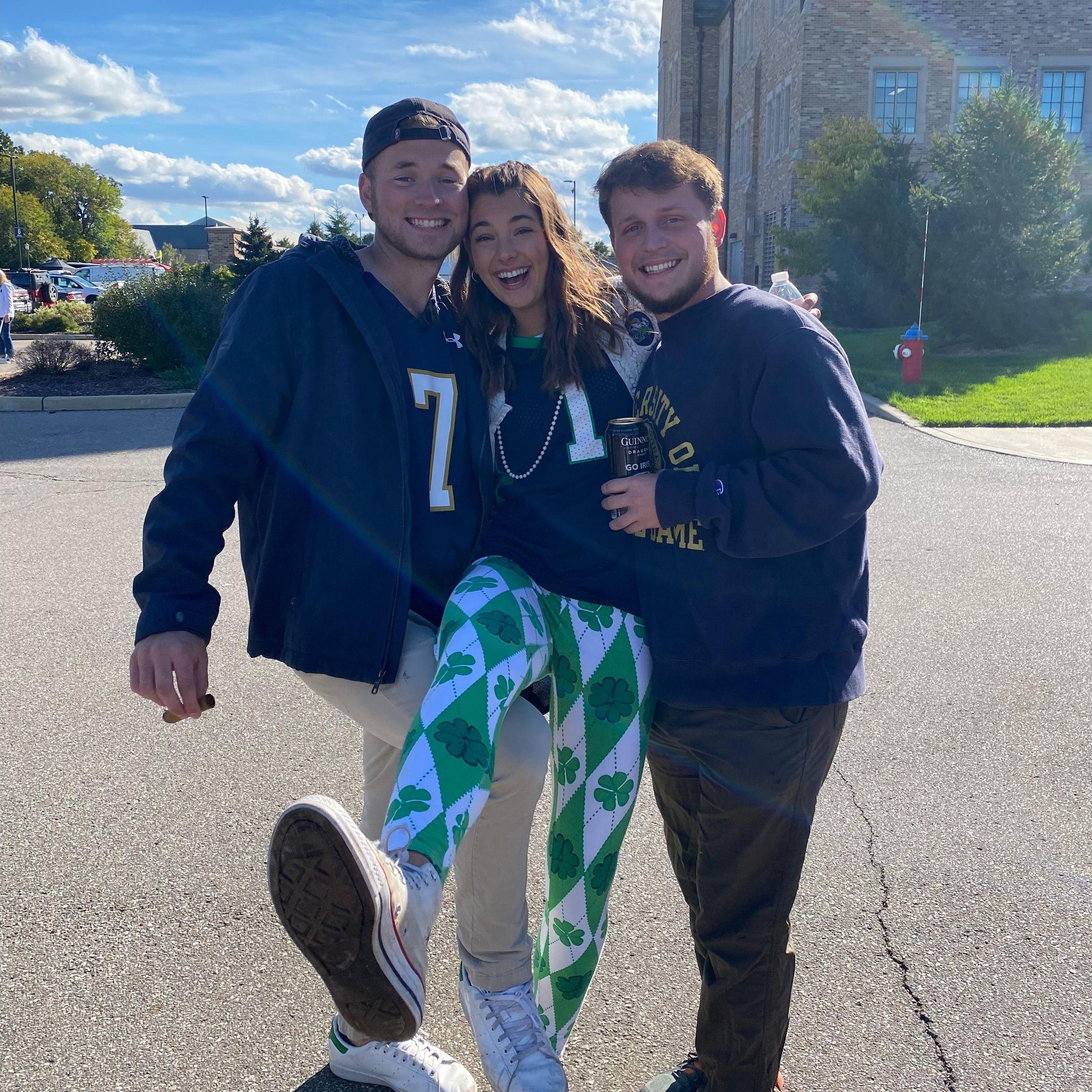 One of Andrew's best friends visited for a football game!