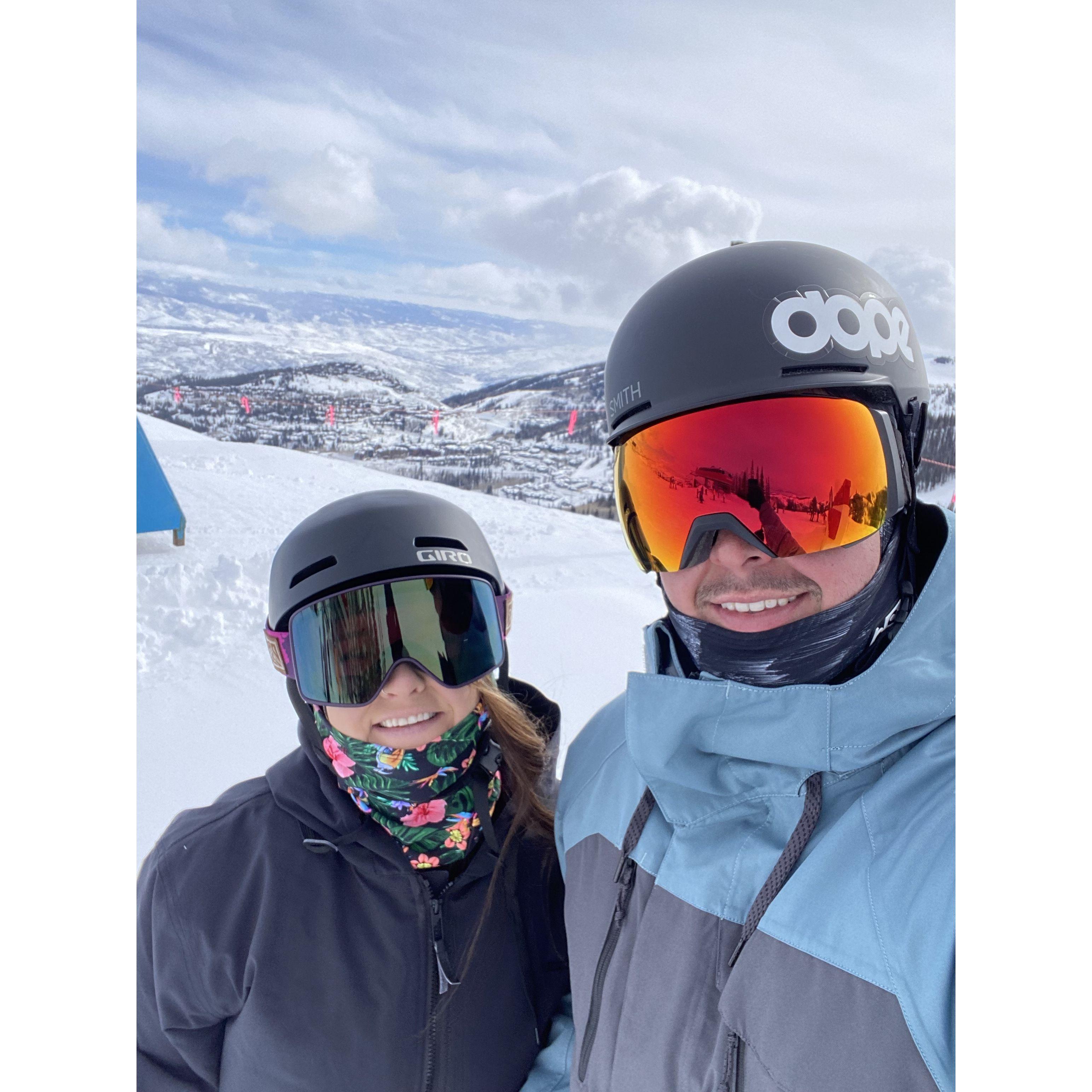 Valentines day snowboarding in Utah 2023