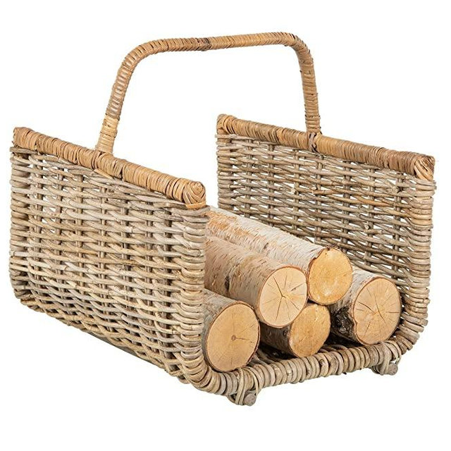 Kobo Fire Log Basket, Gray-Brown