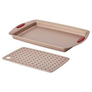 Rachael Ray 2 Piece Nonstick Bakeware Crisper Pan Set