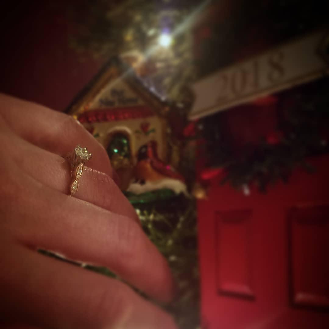 Engagement announcement picture we took in the new house.