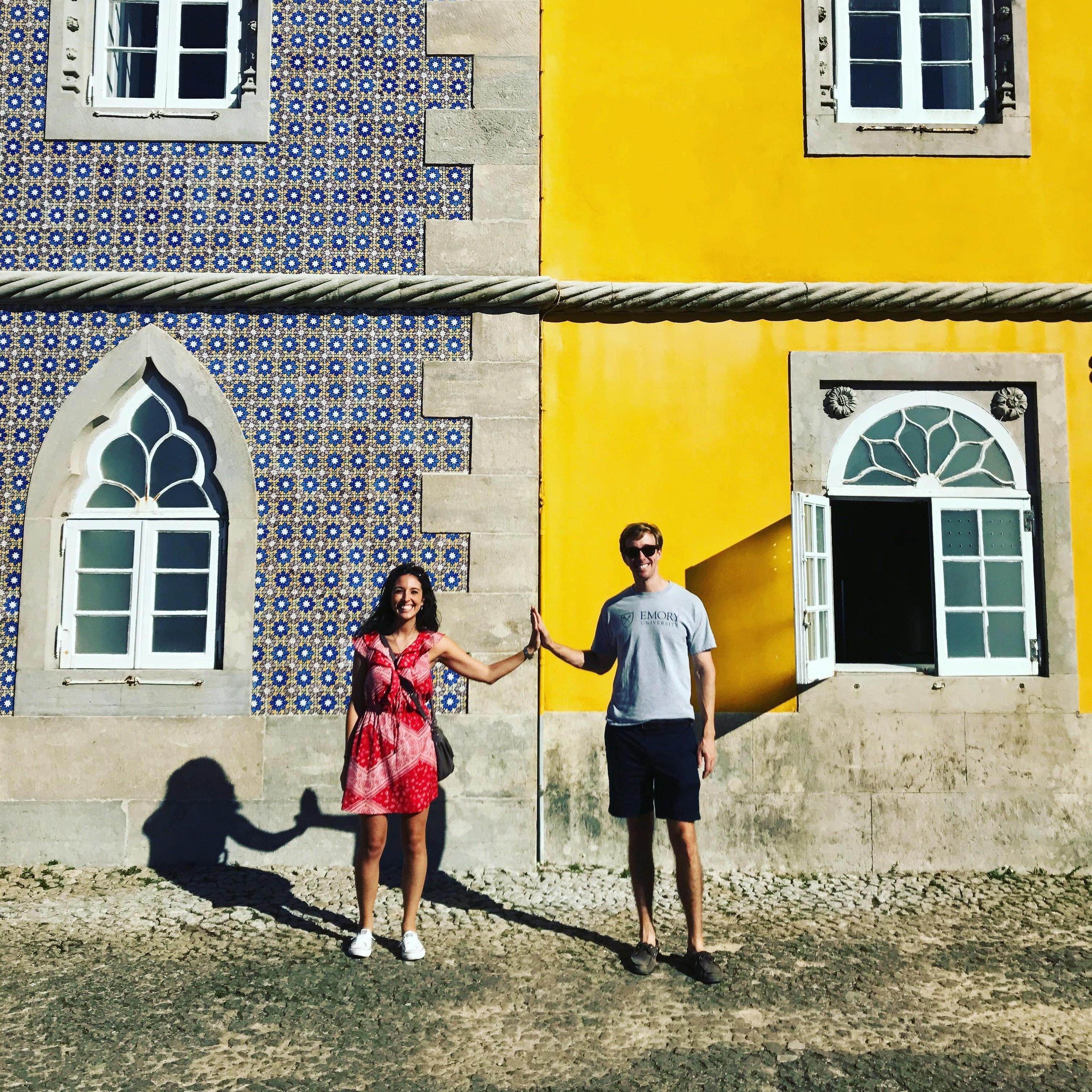 We walked a very steep hill for about an hour to get to the castle in Sintra, Portugal. Totally worth it!