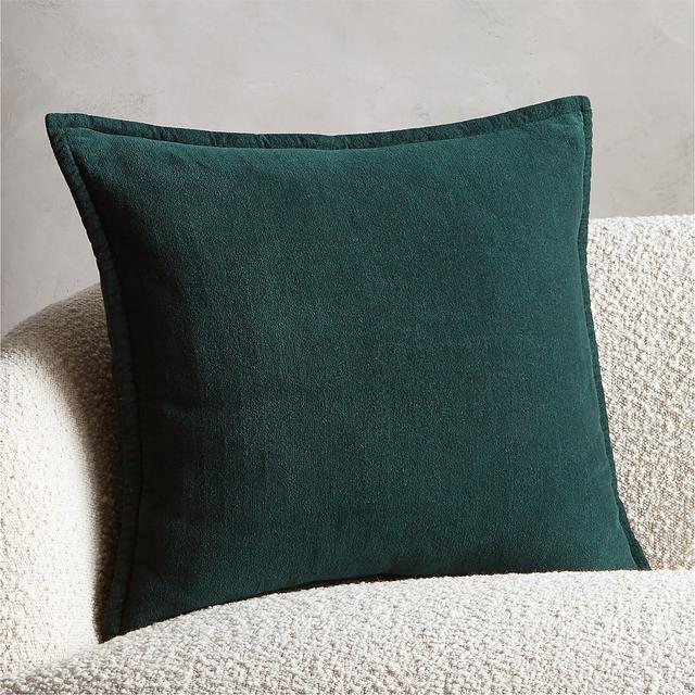 20" Ava Dark Teal Pillow with Feather-Down Insert