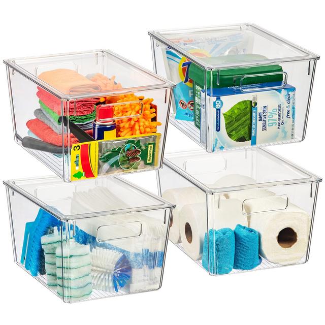 4 All-Purpose Bins with Divider XL(13.5x10x6) factory – Perfect Kitchen Organization