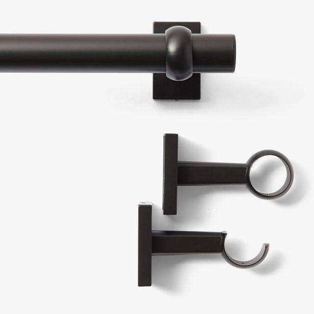 Antique Bronze Curtain Rod & Wall Bracket, XX-Large, 1.25" diam.