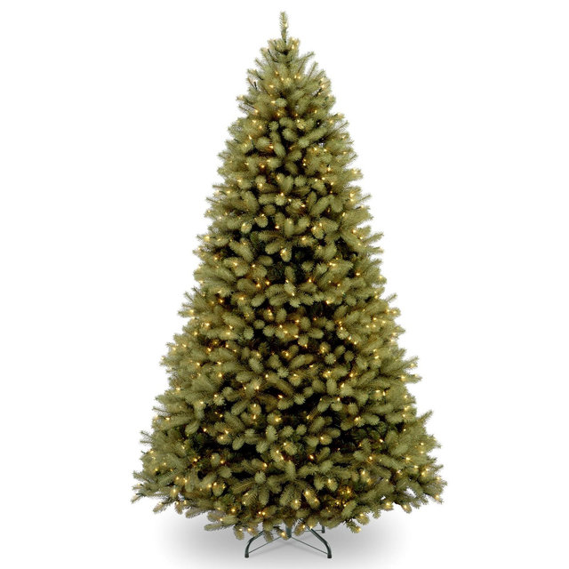 6' Prelit Feel Real Downswept Douglas Fir Artificial Christmas Tree White Lights - National Tree Company