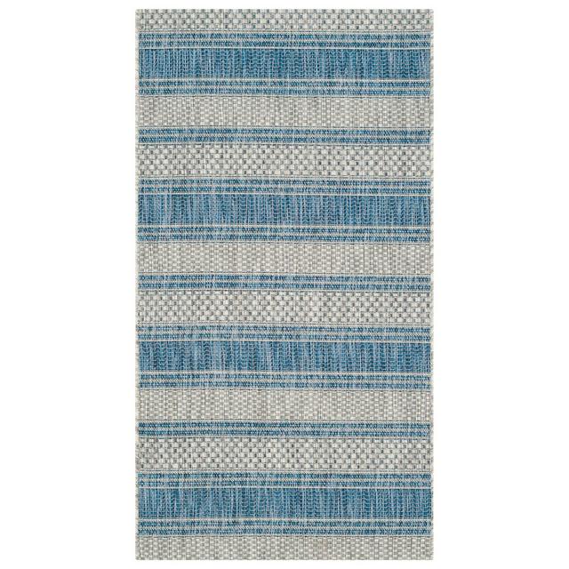 2'7" x 5' Clara Outdoor Rug Gray/Navy - Safavieh
