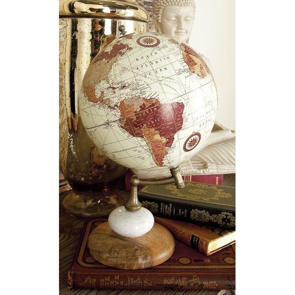Wood Metal Marble Globe
