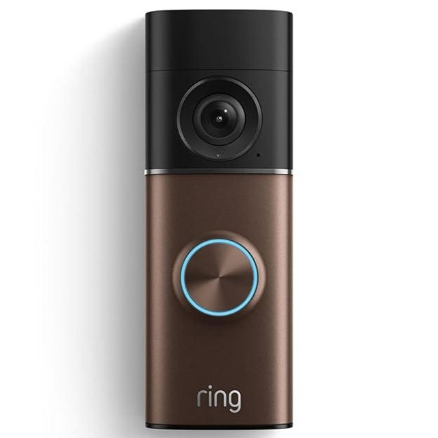 Ring Wired Doorbell Pro (newest model), Home or business security, Retinal 4K with wide-angle video, 10x Enhanced Zoom, and Low-Light Sight, Polished Mocha