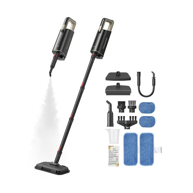 DREAME SH10 Steam Mop with Detachable Handheld Steamer, 13-in-1 Portable Steam Cleaner, 3.8 lbs Lightweight Body, 15sec Steam-Up, 212℉ Steam Cleaning, 350ml Water Tank, Steam Safety System