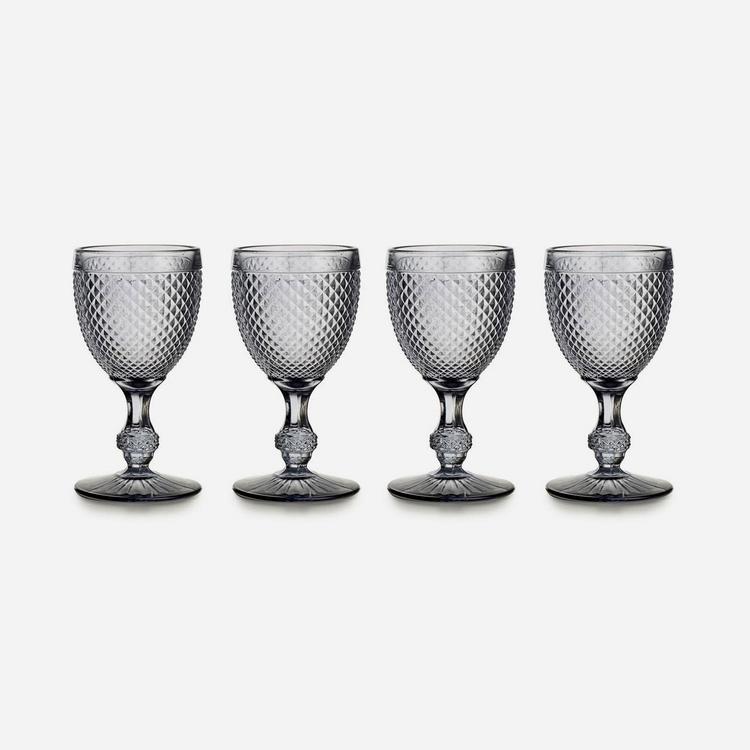 Vista Alegre Bicos - Frosted Goblet, Set of 4