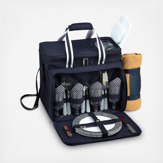 4-Person Equipped Insulated Picnic Set with Blanket