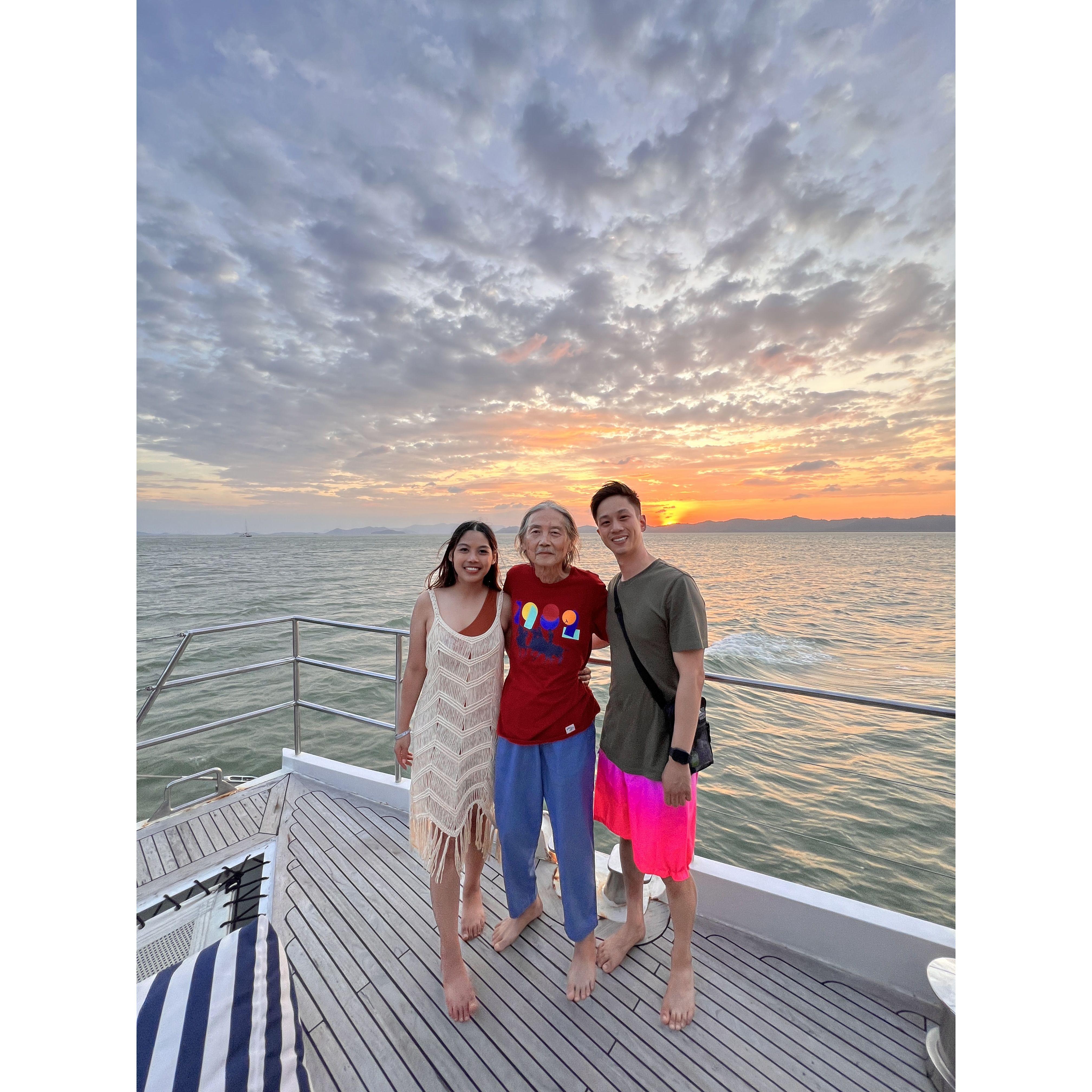 Kevin and Bright's first trip with Bright's Dad in Phuket.