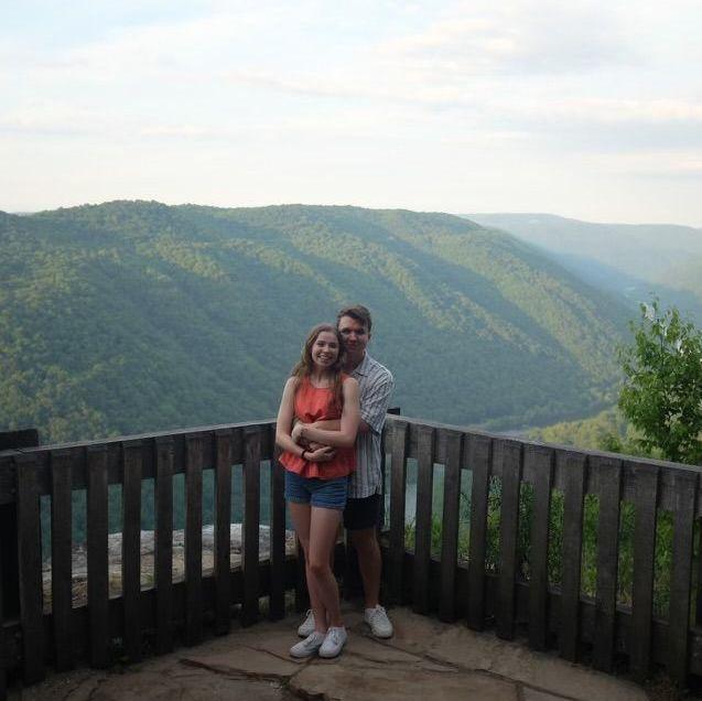 Vacation with Collin's family, looking over West Virginia's mountains