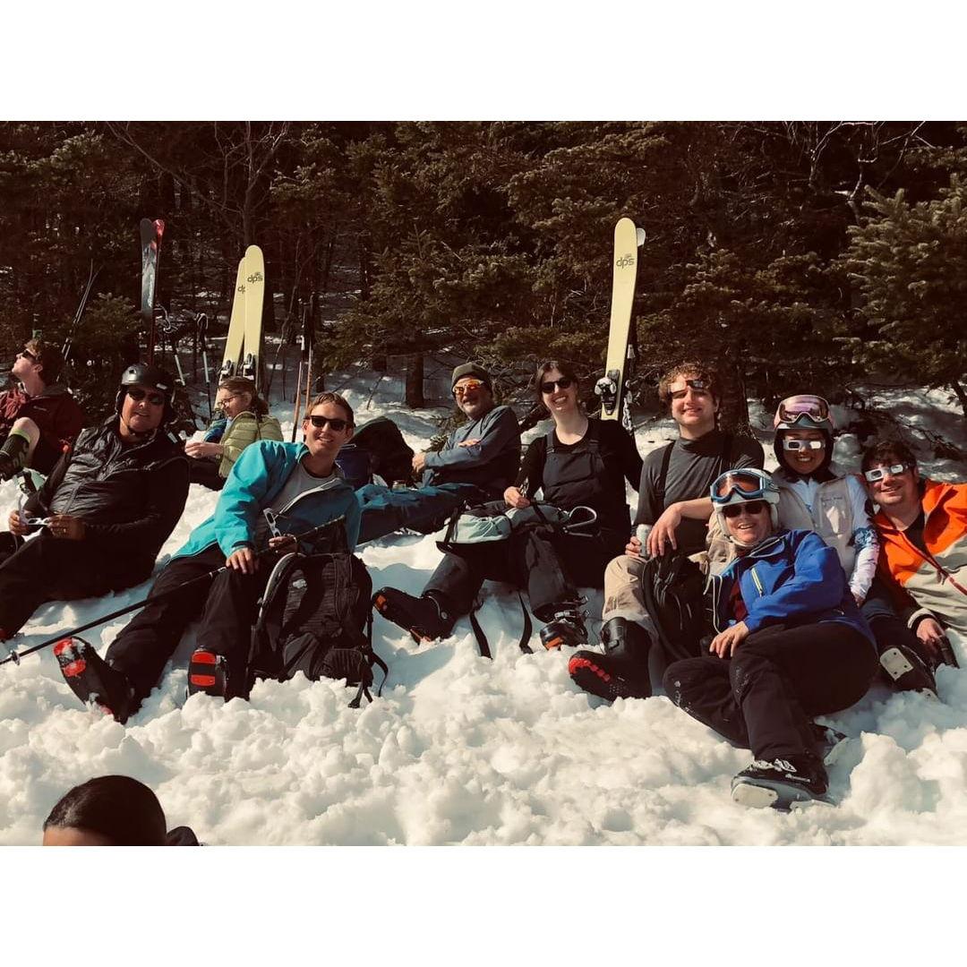 4/8/2024 - We watched the total solar eclipse with friends and family trailside at Sugarbush in Vermont.