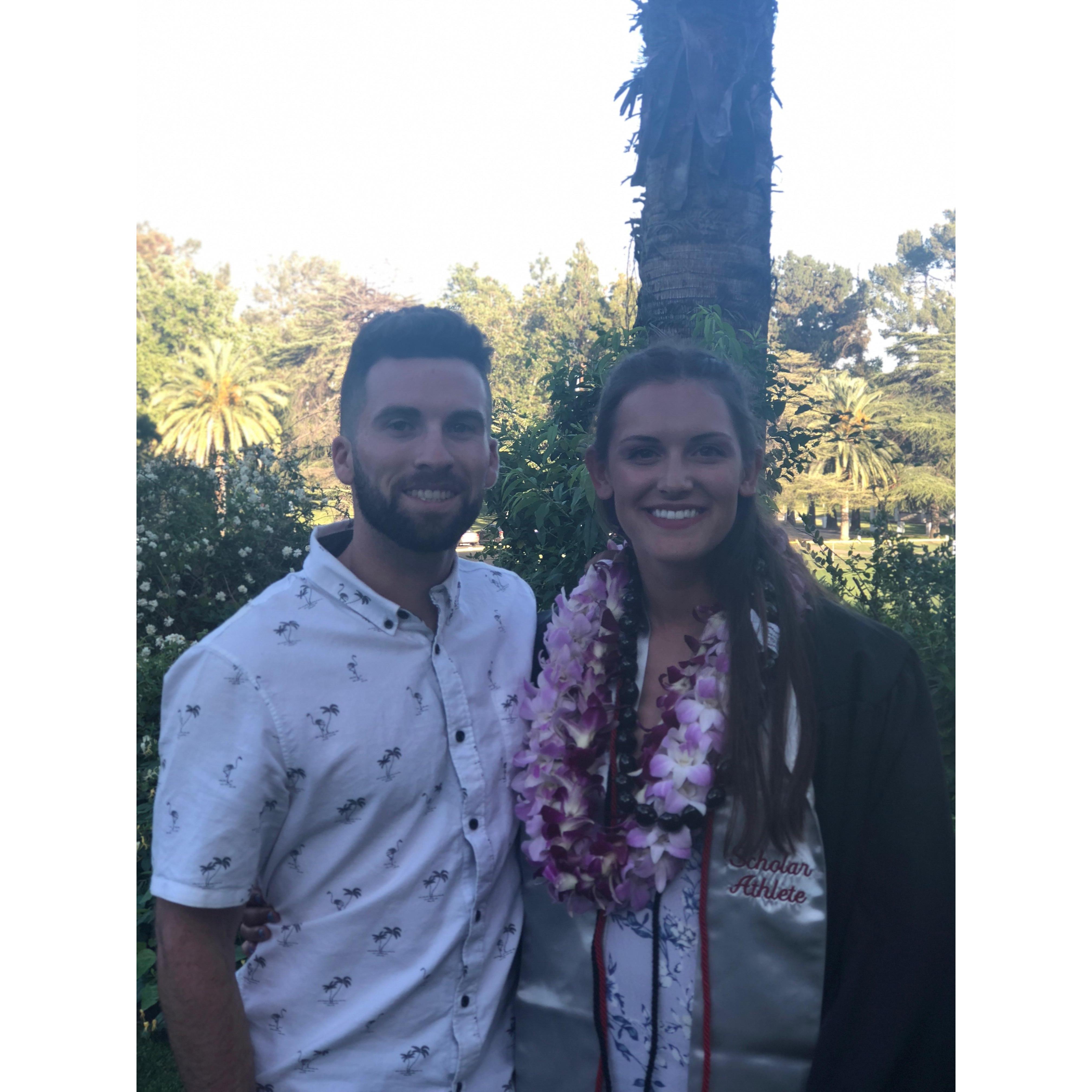 Angela graduating college.