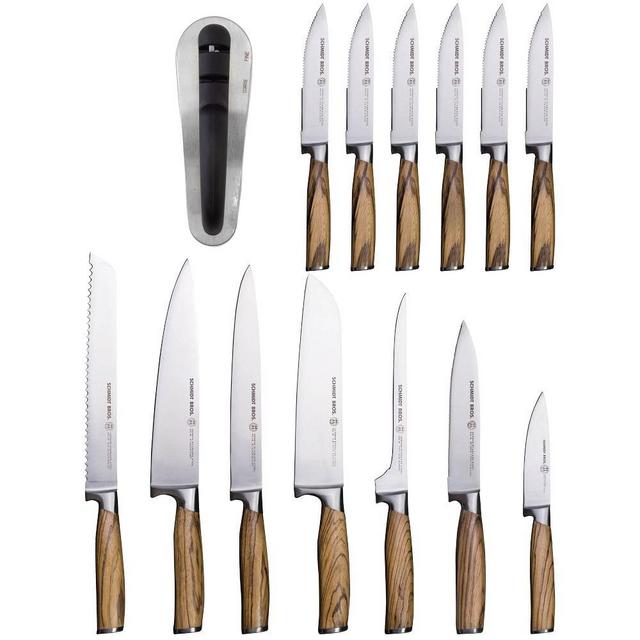 Schmidt Brothers® Cutlery Zebra Wood Knife Block Set, 15-Piece