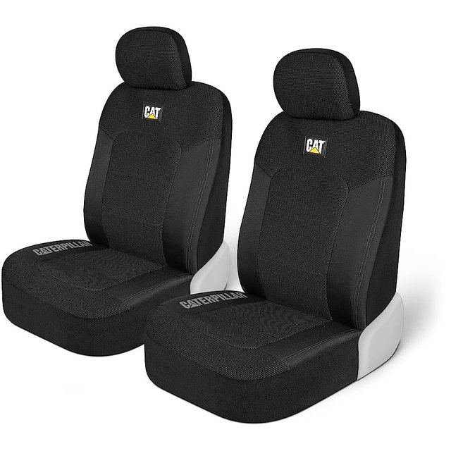 Cat® MeshFlex Automotive Seat Covers for Cars Trucks and SUVs (Set of 2) – Black Car Seat Covers for Front Seats, Truck Seat Protectors with Comfortable Mesh Back, Auto Interior Covers