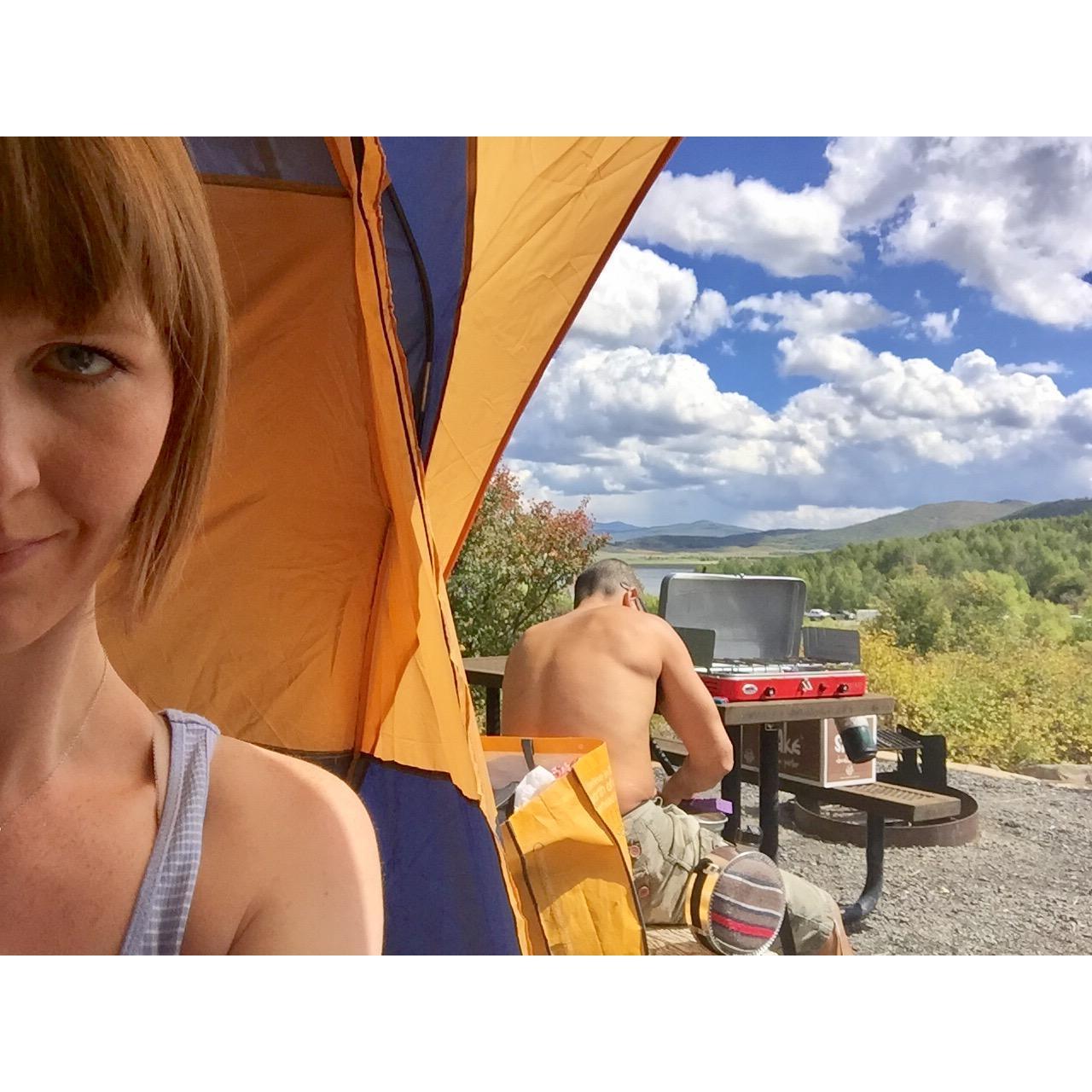 Was there ever a more beautiful campsite? Our first experience was definitely a learning one.