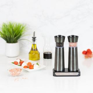 Rechargeable Gravity Salt and Pepper Grinder Set