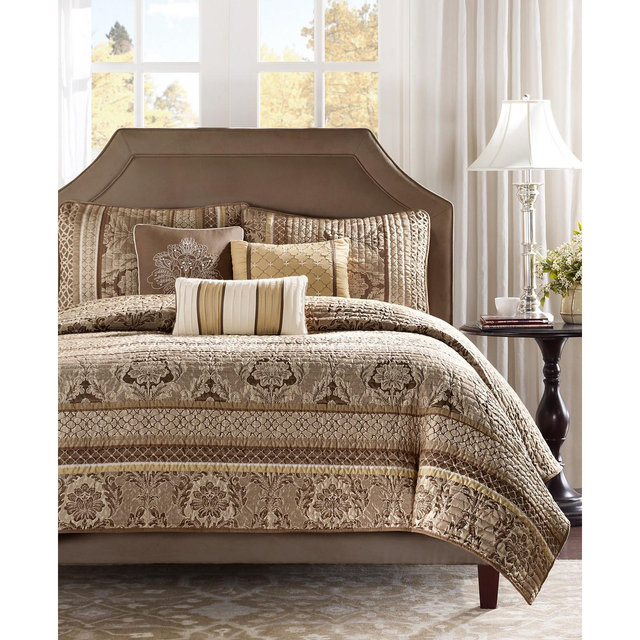 Madison Park Bellagio Jacquard 6-Pc. Quilt Set, Full/Queen