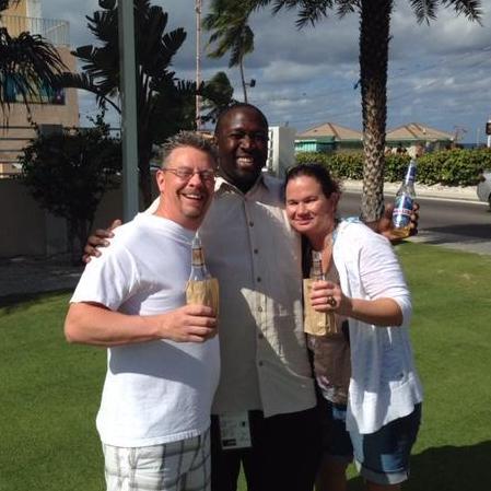 In the Bahamas with our tour guide for the day - Big Daddy!