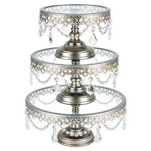 Antique Silver Cake Stand Set of 3