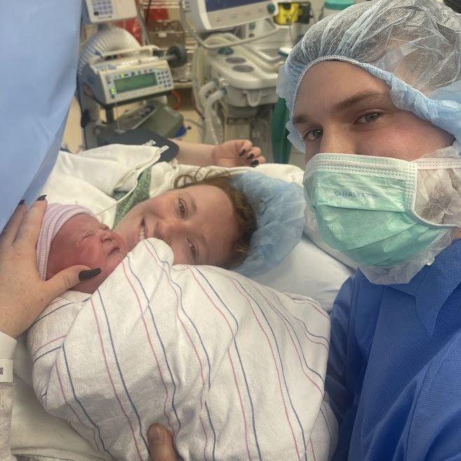 Us welcoming Willow into the world!