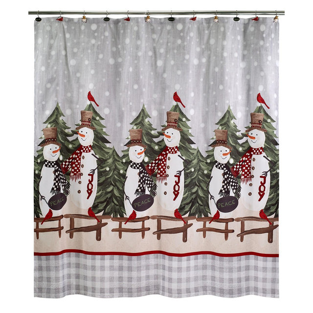 Avanti Country Friends Holiday Resin Shower Curtain, 72" x 72"