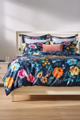 The Organic Cotton Printed Sateen Duvet Collection by Maeve