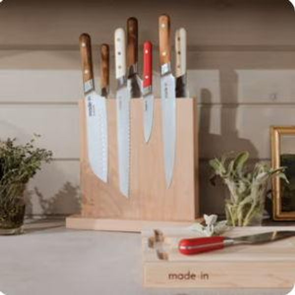Knife Set Olive Wood · 4-Piece with Knife Block