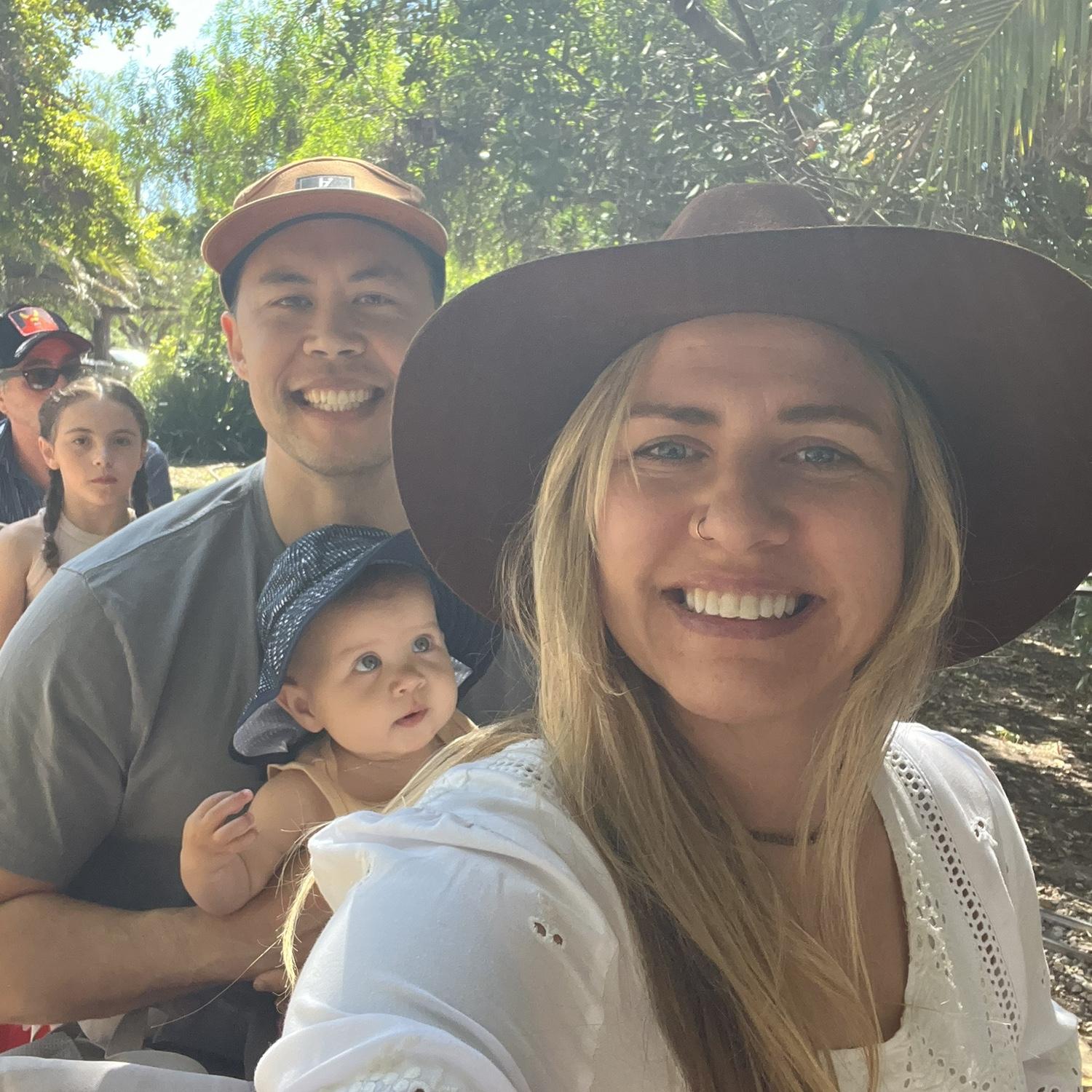 Isla’s first train ride