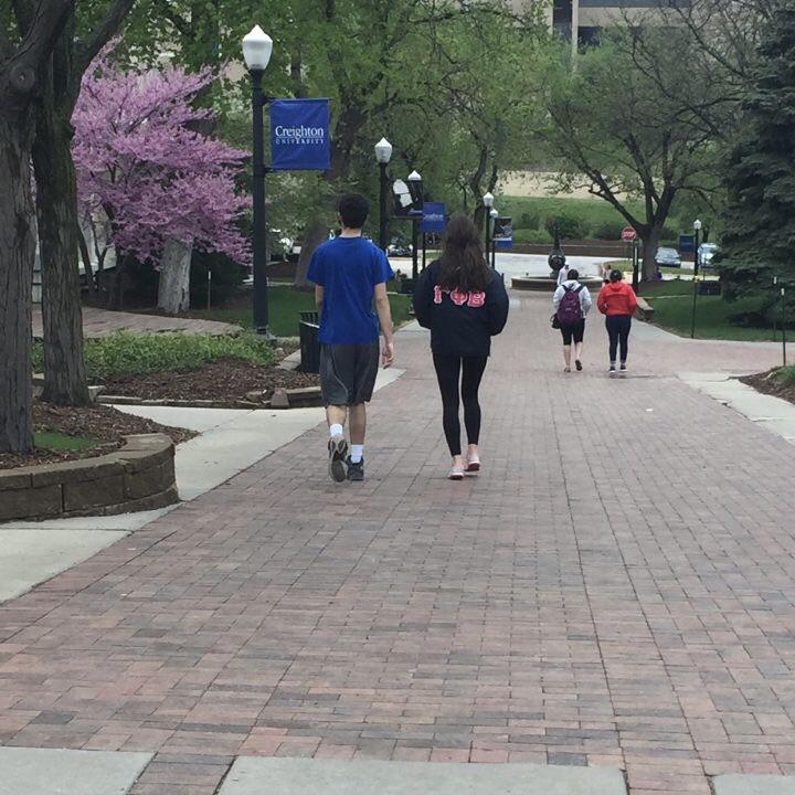 Our First Picture Together on the Creighton Mall || 2015