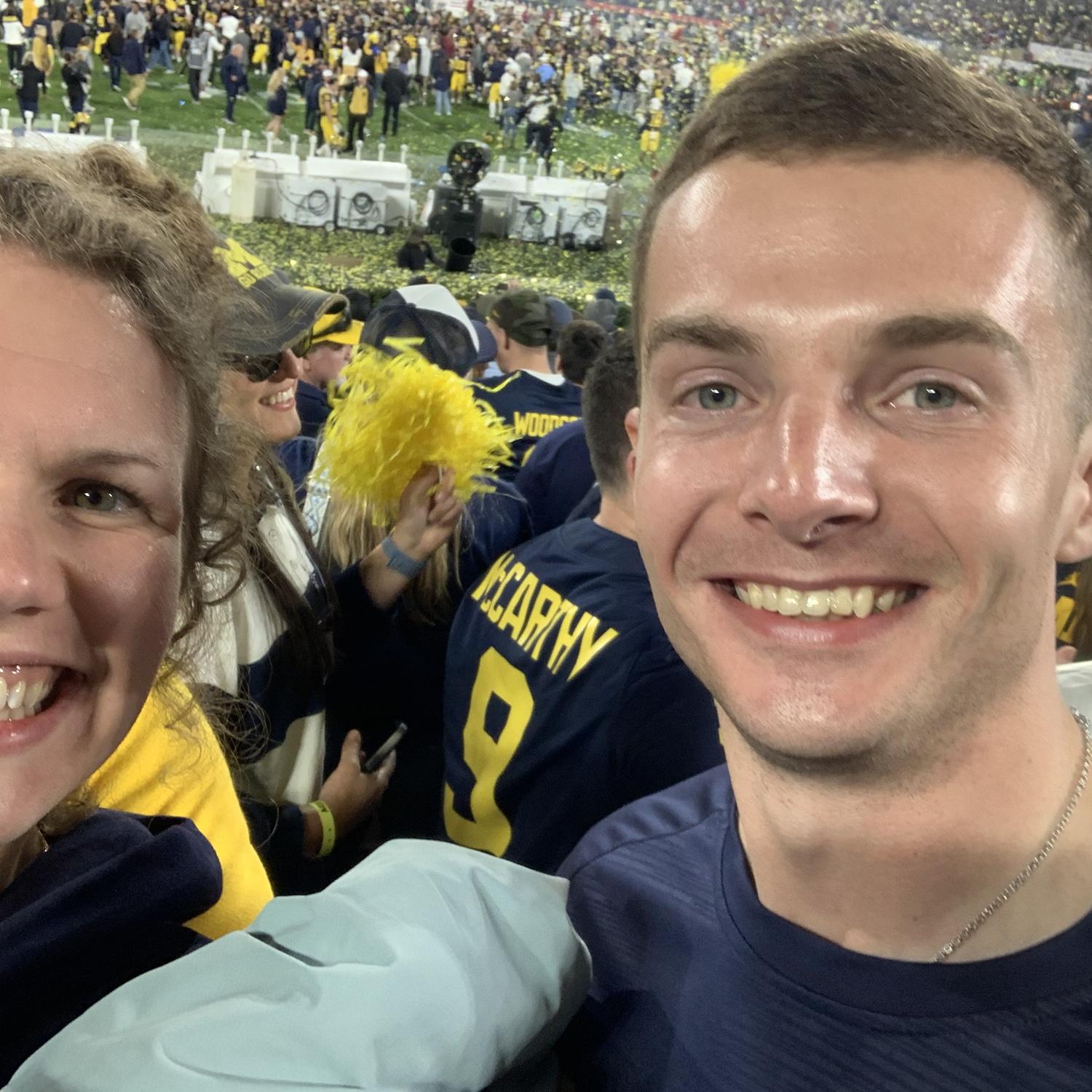 We'll call this one "The Time We Became Michigan Fans." Or, "We Became Michigan Fans Just In Time"?