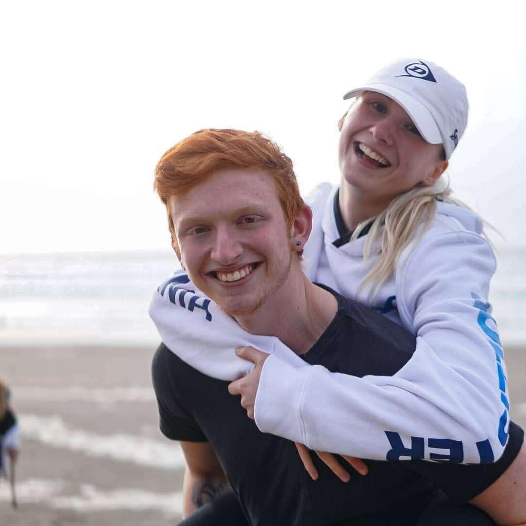 We met my older brother at the coast