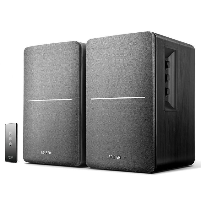 Edifier R1280T Powered Bookshelf Speakers - 2.0 Active Near Field Studio Monitor Speaker - Black - 42 Watts RMS
