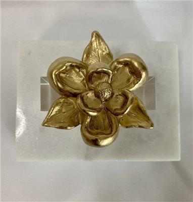 Magnolia Lucite Napkin Ring - Set of 4