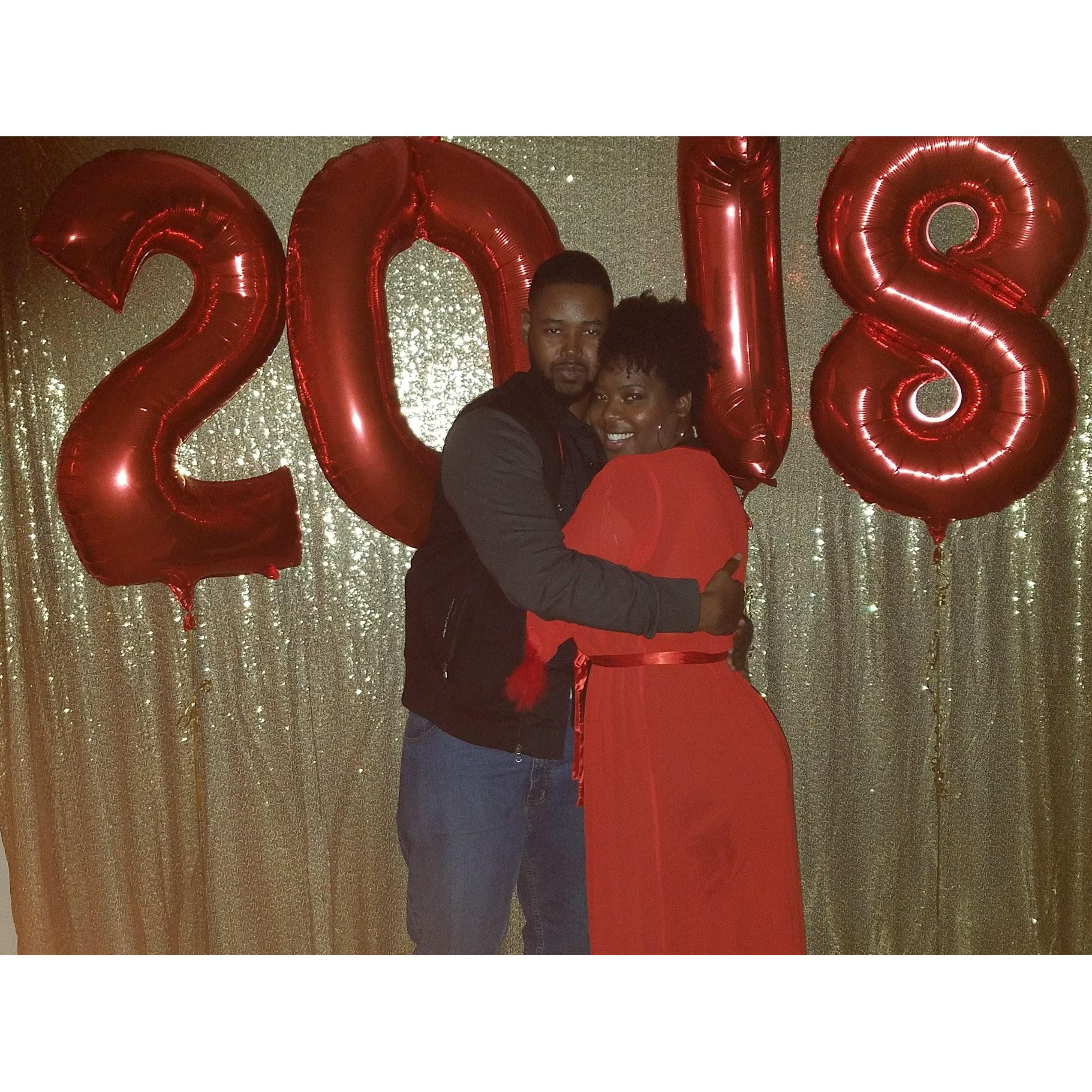 New Year's Day party, he was fresh off of ubering and I was drunk...