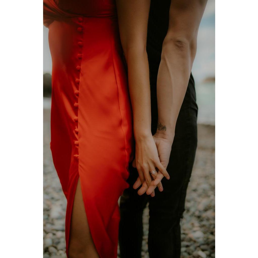 The perfect ring - unique and simple. He sure made my wish become a dream reality!