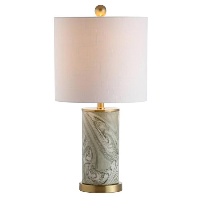 20.5" Ceramic Swirl Table Lamp (Includes LED Light Bulb)Green - JONATHAN Y