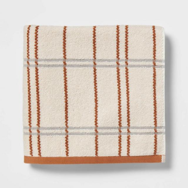 27"x52" Modern Plaid Bath Towel - Threshold™