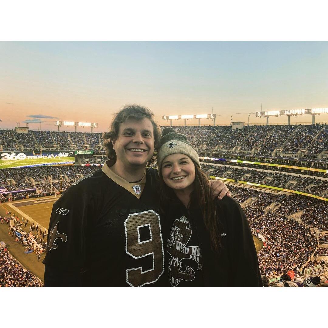 saints game in baltimore
