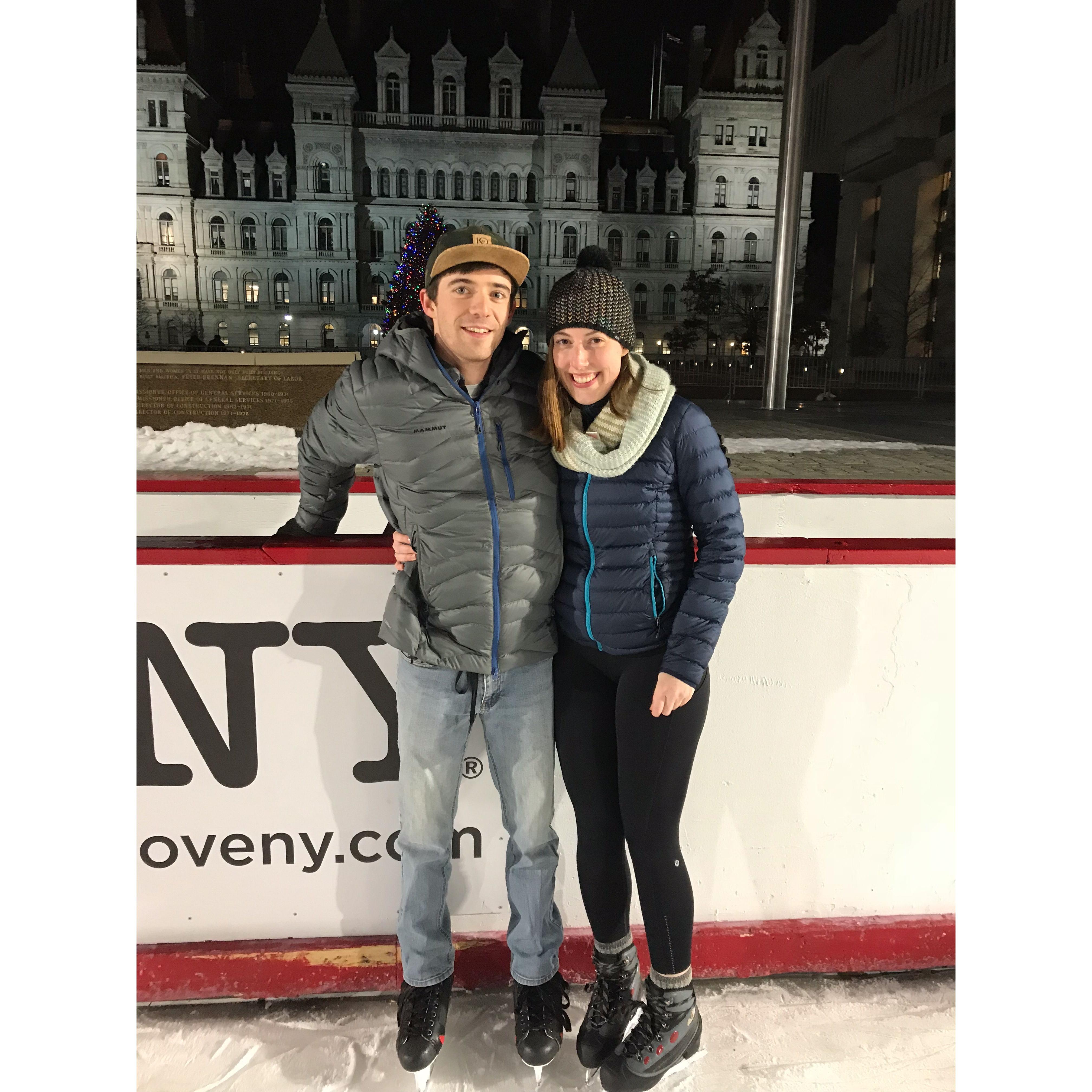 Ice skating in Albany in 2017