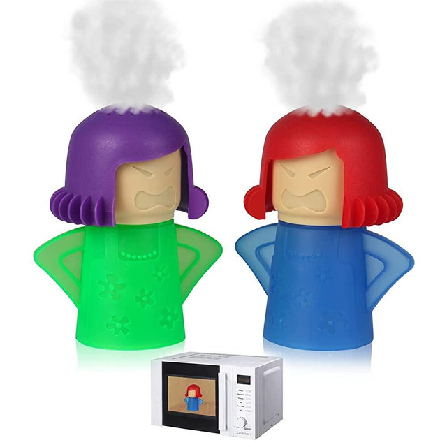 Spardar Angry Mama Microwave Oven Steam Cleaner and Chilly Mama Fridge Deodoriser Refrigerator Odor Absorber, The Fun and Easy Way to Cleaning work with Amazing Results