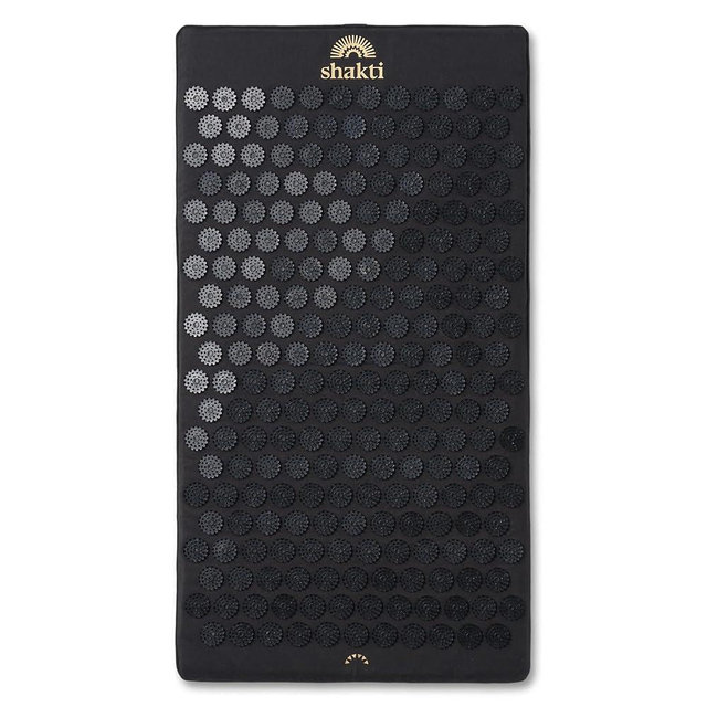 ShaktiMat Premium Acupressure Mat, Level 1 Intensity in Shakti Black, Massage Muscles, Aid Sleep & Unlock Inner Tension | Similar to Acupuncture | FSA/HSA Eligible | Organic Cotton Certified