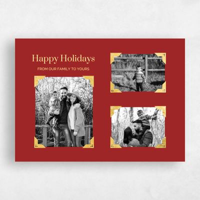 Red Holiday Card - Lansing Foil